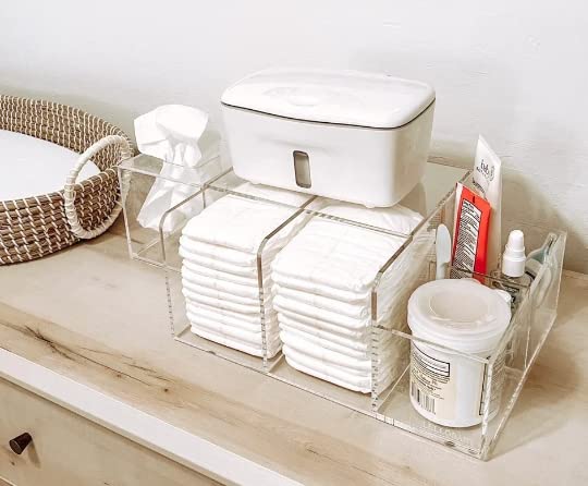 LELLOBABY™ - Deluxe Lucite Acrylic Diaper Caddy