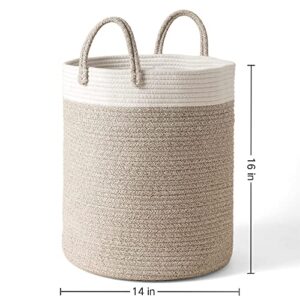 LA JOLIE MUSE Cotton Rope Basket for Nursery Baby Toys Storage