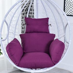 evaner swing chair cushion - thick nest single basket hanging egg hammock chair cushions removable washable-purple