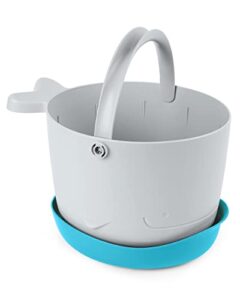 skip hop bath toy storage, moby stowaway bucket, grey