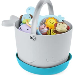 Skip Hop Bath Toy Storage, Moby Stowaway Bucket, Grey