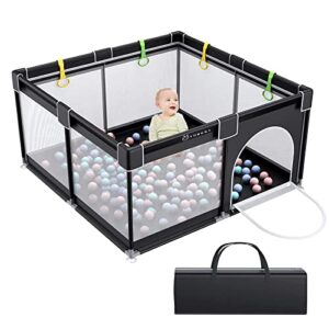 yobest baby playpen, playpens for babies, extra large infant playard with gates, portable babys fence, indoor & outdoor toddler play pen activity center, sturdy safety baby play yard