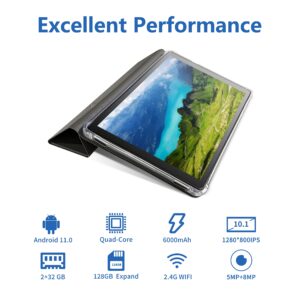 Tibuta 2023 E100 Android 11 Tablets,10" Android Tablets with Protective Case,Quad Core Processor,5.0MP Front+8.0MP Rear Camera,6000mah Bluetooth Tablets,Wi-Fi Tablet