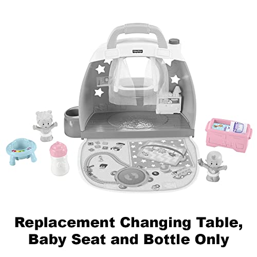 F-Price Replacement Parts for Little-People Cuddle 'n Play Babies Nursery - GKP70 and GPM35 ~ Replacement Changing Table, Baby Seat and Bottle, Pink, Blue, White