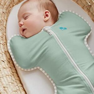 Love to Dream Swaddle UP Self-Soothing Sleep Sack 8-13 lbs., Lightweight Spring Swaddle for Dramatically Better Sleep, Snug Fit Calms Startle Reflex, 0.2TOG, Olive, Small