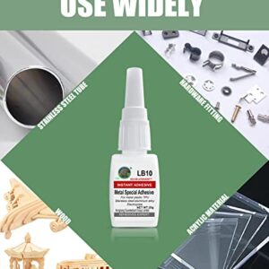 20g Metal Glue,Glue for Metal,for bonding Between Metal and Metal,Metal and Other Material.Instant Super Glue for Metal,Stainless Steel,DIY Craft,Aluminum Alloy,Metal Tube,Metal Product