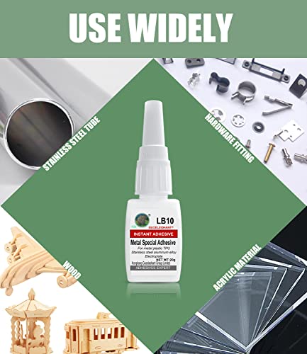 20g Metal Glue,Glue for Metal,for bonding Between Metal and Metal,Metal and Other Material.Instant Super Glue for Metal,Stainless Steel,DIY Craft,Aluminum Alloy,Metal Tube,Metal Product