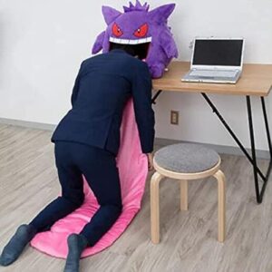 XKUN Cozy Gengar Cartoon Sleeping Pad 2 in 1 Nap Pillow Portable Foldable Sleeping Bag 63x19 Inches Nap Pad for Children Boys and Girls, for Movie Night, Nap and More, Best Gift for Kids