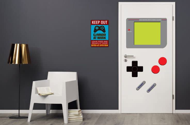 Keep Out Gamer at Work - Bestylez Funny Gamer Sign For Gaming Room Wall Door Decor - Gift For Teen Boy, Boyfriend 12" * 8" (159)