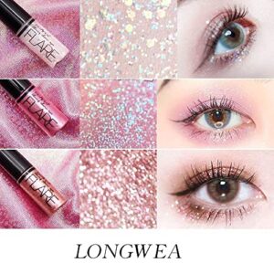 10Pcs Waterproof Glitter Eyeliner Liquid Glitter Eyeshadow Sticks Kit.Longwearing sombras de ojos Profesional Makeup Glitter for Eyes .10 Colorful Liquid Glitter Eye Liner Eye Shadow Set.Liquid Flare Gold Sparkle para ojos