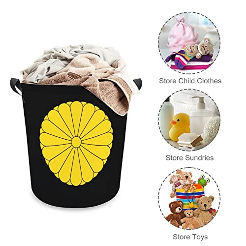 Japan National Emblem Oxford Cloth Laundry Basket with Handles Storage Basket for Toy Organizer Kids Room Nursery Hamper Bathroom