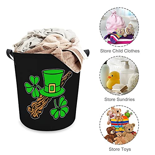 St Patrick's Day Oxford Cloth Laundry Basket with Handles Storage Basket for Toy Organizer Kids Room Nursery Hamper Bathroom