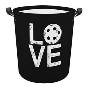 i love pickleball oxford cloth laundry basket with handles storage basket for toy organizer kids room nursery hamper bathroom