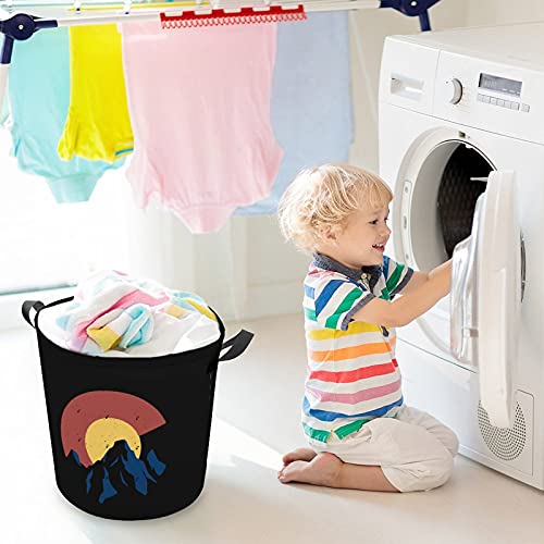 Colorado Flag Mountain Oxford Cloth Laundry Basket with Handles Storage Basket for Toy Organizer Kids Room Nursery Hamper Bathroom