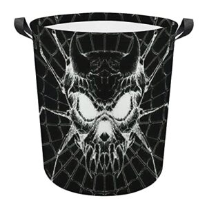 spider webs skull art oxford cloth laundry basket with handles storage basket for toy organizer kids room nursery hamper bathroom