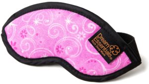 dream essentials hush children's travel and sleep mask - handmade in the usa (pink fairy dust)