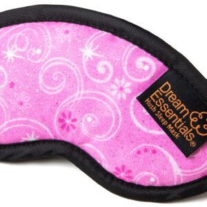 Dream Essentials Hush Children's Travel and Sleep Mask - Handmade in The USA (Pink Fairy Dust)