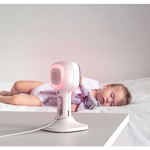 Hubble Connected Nursery Pal Cloud Smart Connected, Wi-Fi Enabled Baby Monitor with 5-Inch HD Color Parent Unit Viewer, Soothing Sounds and White Noise, 7-Color Night Light, Wall Mount, White