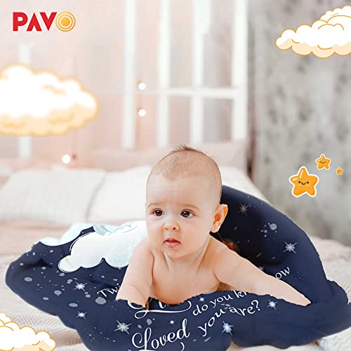 Pavo Personalized Baby Name Blankets for Boys Girls - Twinkle Twinkle Little Star Elephant Blanket - Custom Baby Blanket - Best Shower Gifts for Baby, Newborn Super Soft Fleece Blanket