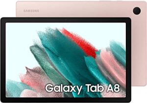samsung galaxy tab a8 10.5” 32gb android tablet, lcd screen, kids content, smart switch, expandable memory, long lasting battery, us version, 2022, pink gold