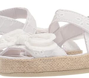 Gerber Baby Girls Espadrille Sandal Crib Shoe, Eyelet, 6 9 Months Infant