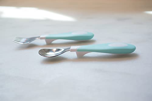 Dr. Brown’s Designed to Nourish Soft-Grip Spoon and Fork Set, Teal