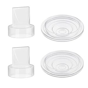 bliblo duckbill valve and silicone diaphragm, compatible with tsrete/momcozy s9/s12/s9pro/s12pro, wearable breast pump general duckbill valve and silicone diaphragm accessories (4 piece set)
