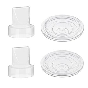 bliblo Duckbill Valve and Silicone Diaphragm, Compatible with TSRETE/momcozy S9/S12/S9pro/S12pro, Wearable Breast Pump General Duckbill Valve and Silicone Diaphragm Accessories (4 Piece Set)