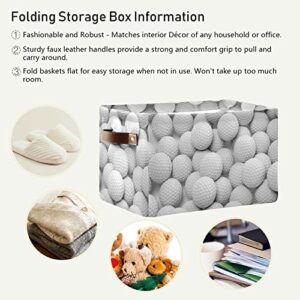 FZDXZJJ Sport Golf Ball Pattern Storage Basket Bins, Decorative Baskets Storage Box Collapsible Storage Cubes Organizer with Handles for Nursery Shelf Closet Office Home Bedroom, 1 Pack