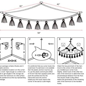 TAKNAP Boho Macrame Stuffed Animal Hammock or net Holder for Toy Storage Organization Aesthetic Cute Room or playroom Decor Cute Stuff