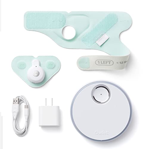 Owlet Dream Sock - Smart Baby Monitor - Foot Sensor to Track Heartbeat and Oxygen O2 Levels in Infants and Babies - Notifications for Night Wakings, Movement and Sleep State - Mint