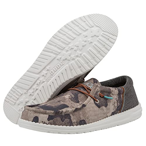 Hey Dude Men's Wally Baja Beachcomber Size 9 | Men's Shoes | Men's/Women's Lace Up Loafers | Comfortable & Light-Weight