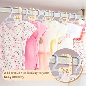 12 Pieces Rainbow Wooden Baby Closet Dividers Boho Double Sided Baby Nursery Closet Dividers Baby Hanger Dividers Closet Organizer for Nursery Essentials for Newborn Baby Girl Boy Gift for Baby Shower