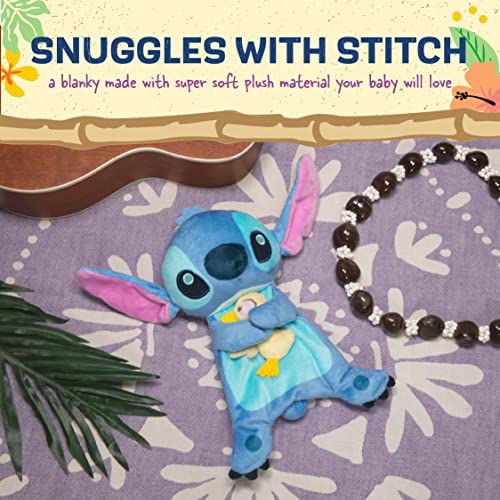 KIDS PREFERRED Disney Baby Lilo and Stitch - Stitch Snuggle Comfort Plush with Squeaker, Blue