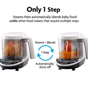 Baby Brezza One Step Baby Food Maker Deluxe – Cooker and Blender to Steam + Puree in 1 Step – Auto Shut Off - Make Organic Food for Infants and Toddlers - Set of 3 Pouches + 3 Funnels