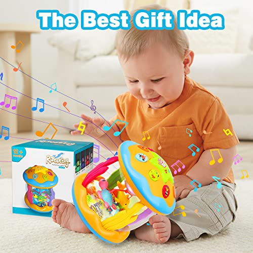 Aboosam Baby Toys 6 to 12 Months - Musical Learning Infant Toys 12-18 Months - Babies Ocean Rotating Light Up Toys for Toddlers 1 2 3+ Years Old Boys Girls Baby Gifts