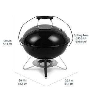 Amazon Basics 18-inch Portable Charcoal Grill, Black