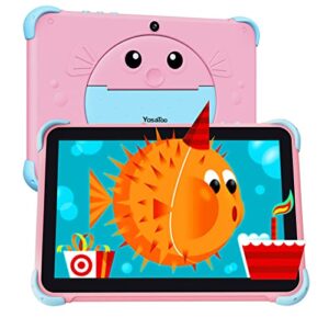 kids tablet android tablet for kids 10 inch with case included toddler tablet with wifi android 11.0 dual camera ips touch screen parental control 2gb 32gb youtube netflix google play store