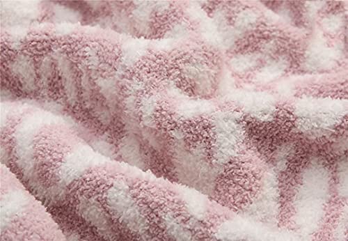 100% Polyester Microfiber Fluffy Leopard Knitted Baby Blanket Throw Blanket Super Soft Cozy Lightweight Thick Blanket for Baby (Baby 30"X40", Pink)