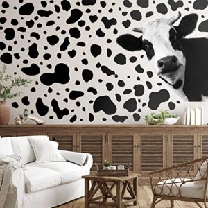 486 Pcs Funny Cow Wall Decor Room Decor Cute Cow Prints Decor Cow Gifts Cow Stickers Cow Print Vinyl Wall Art Decals Animal Wall Decals for Bedroom Living Room Window Showcase Nursery Wall Decorations