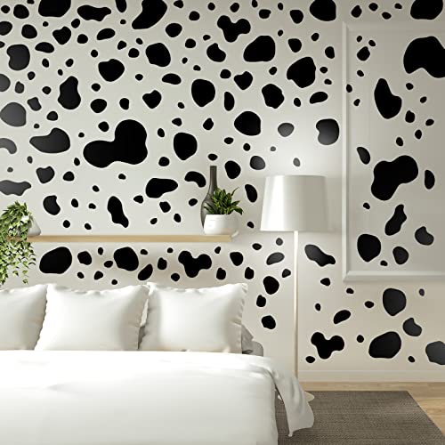 486 Pcs Funny Cow Wall Decor Room Decor Cute Cow Prints Decor Cow Gifts Cow Stickers Cow Print Vinyl Wall Art Decals Animal Wall Decals for Bedroom Living Room Window Showcase Nursery Wall Decorations