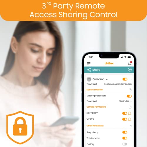Chillax Daily Baby DM640 - WiFi Baby Monitor with Camera & Control Unit, 4.3" Screen, HD Camera, Privacy Protection Switch, WiFi Remote Streaming, 2-Way Audio, Night Vision - Powered by 5GenCare