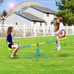 Amictoy Seesaw, Sit and Spin Teeter Totter, 100 Lbs Heavy Duty 2023 Upgraded Model, Kids Outdoor Playground Equipment, Outside Toys Set, Swiveling 360 Degrees Rotating for Kids 4-8 Safety Certified