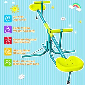 Amictoy Seesaw, Sit and Spin Teeter Totter, 100 Lbs Heavy Duty 2023 Upgraded Model, Kids Outdoor Playground Equipment, Outside Toys Set, Swiveling 360 Degrees Rotating for Kids 4-8 Safety Certified