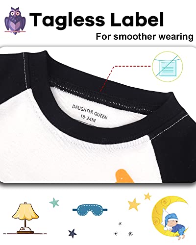 DAUGHTER QUEEN Boys Pajamas 18-24 Months Summer PJs Excavator Pj Sets Baby Toddler Cotton Short Sleeve Sleepwear Jammies Construction Clothes Outfits 18m/Mo, 24m/Mth