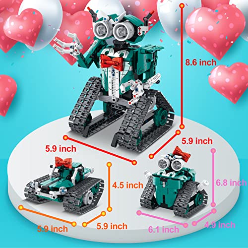 IQKidz Robot Building Toys for Kids - 3 in 1 APP/Remote Control STEM Educational Science Projects, Collectible Robot Family Set, Gift Ideas, for Boys, Girls Age 8 9 10 11 12 + Year Old (440 Pcs)