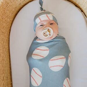 Large Premium Knit Baby Swaddle Receiving Blanket"Slugger" by Copper Pearl