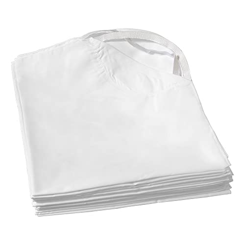 Camp County Beyond Cot Sheets for Toddler and Preschool - Daycare/Pre-School Cot Sheet - Corner Elastic Loops - Cot Bed Fitted Sheet - Poly Cotton Surface Pack of 6 (22" W X 52" L) - White
