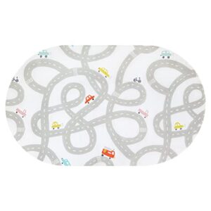 Road Traffic Kids Rug Children Playing with Cars Playmat 3x5 ft,Washable Play Carpet for Kids Playroom,Non-Slip Have Fun Safe Baby Nursery Rug for Toddler Boy? Bedroom Game Room Grey