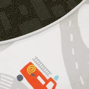 Road Traffic Kids Rug Children Playing with Cars Playmat 3x5 ft,Washable Play Carpet for Kids Playroom,Non-Slip Have Fun Safe Baby Nursery Rug for Toddler Boy? Bedroom Game Room Grey